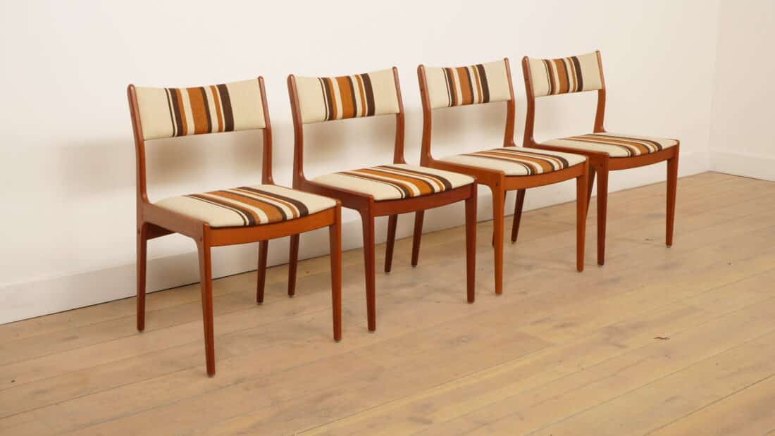 Set Van 4 Eetkamerstoelen Teak Johannes Andersen