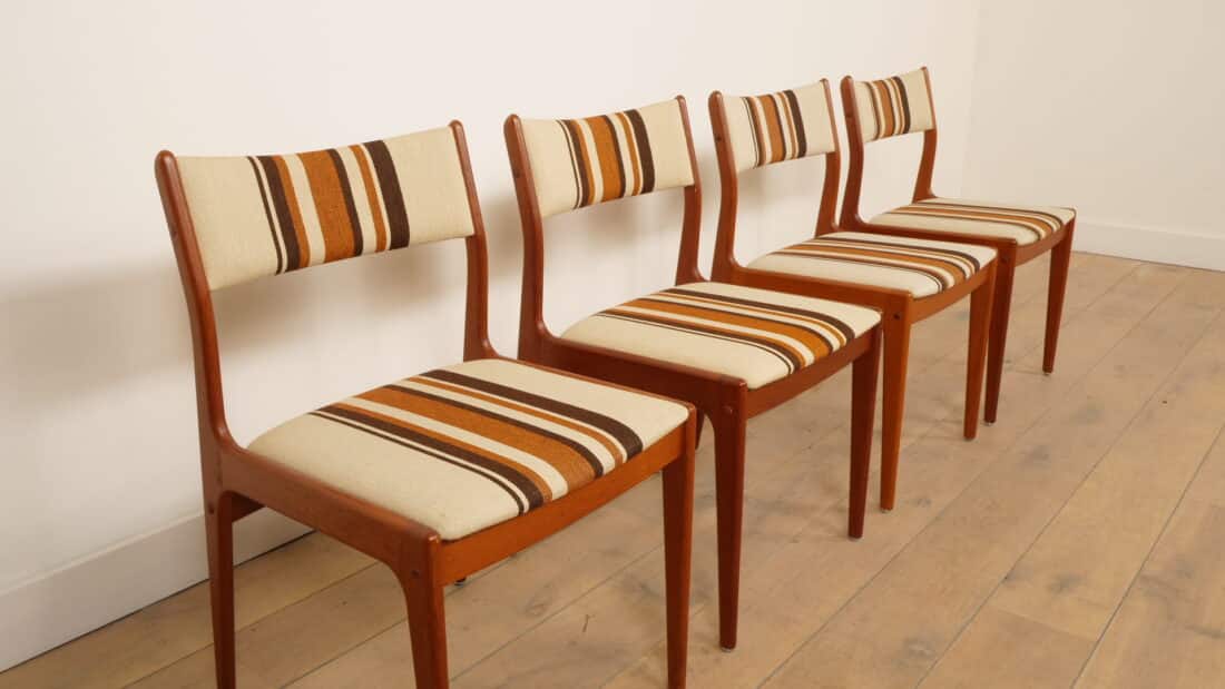 Set Van 4 Eetkamerstoelen Teak Johannes Andersen