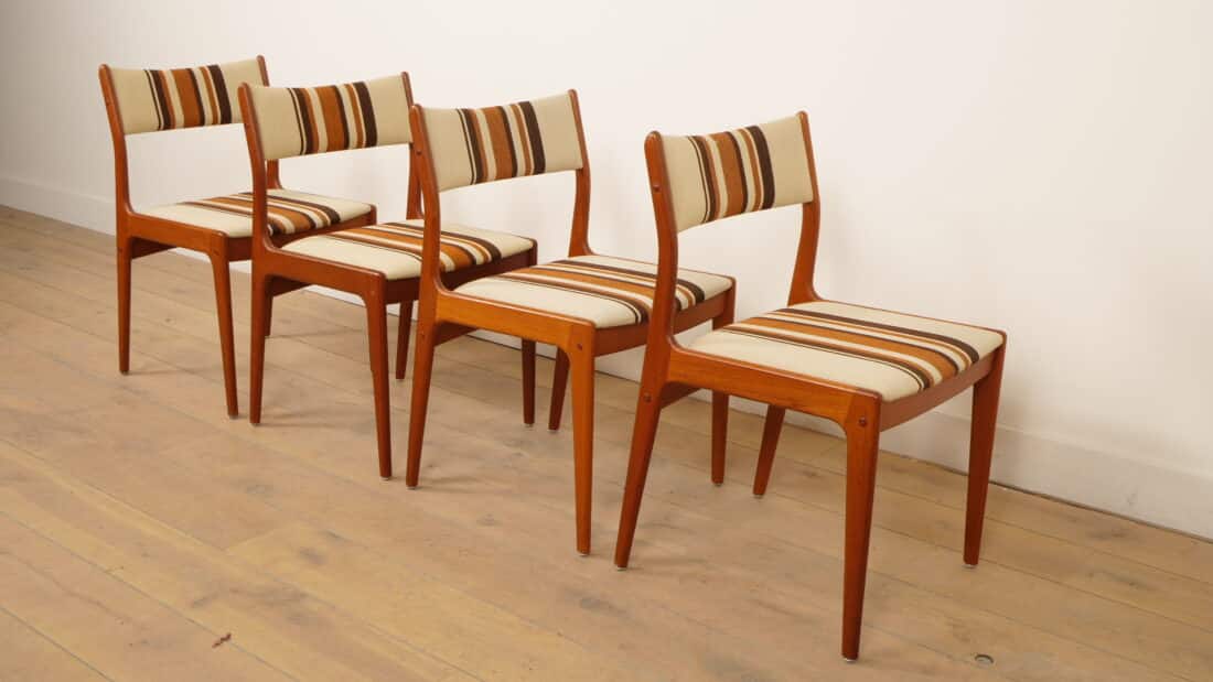 Set Van 4 Eetkamerstoelen Teak Johannes Andersen