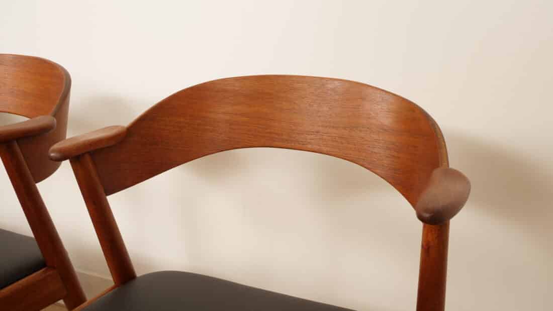 4 X Eetkamerstoelen Korup Stolefabrik Ks 21 Opnieuw Gestoffeerd