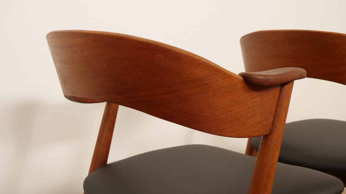 4 X Eetkamerstoelen Korup Stolefabrik Ks 21 Opnieuw Gestoffeerd