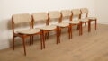 6 x eetkamerstoelen | Erik Buch | Model 49 | Teak | Originele bekleding
