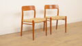 2 x vintage eetkamerstoelen | Niels Otto Møller | Model 75 | Teak