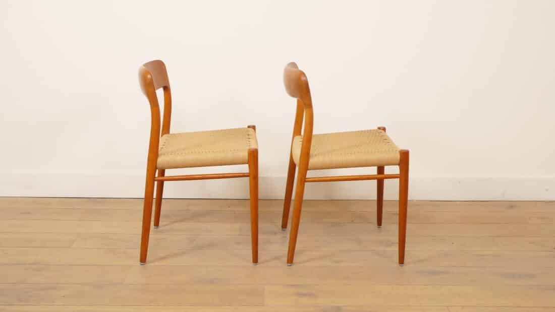 2 X Vintage Eetkamerstoelen Niels Otto Mller Model 75 Teak 2 X Vintage Eetkamerstoelen Niels Otto Mller Model 75 Teak
