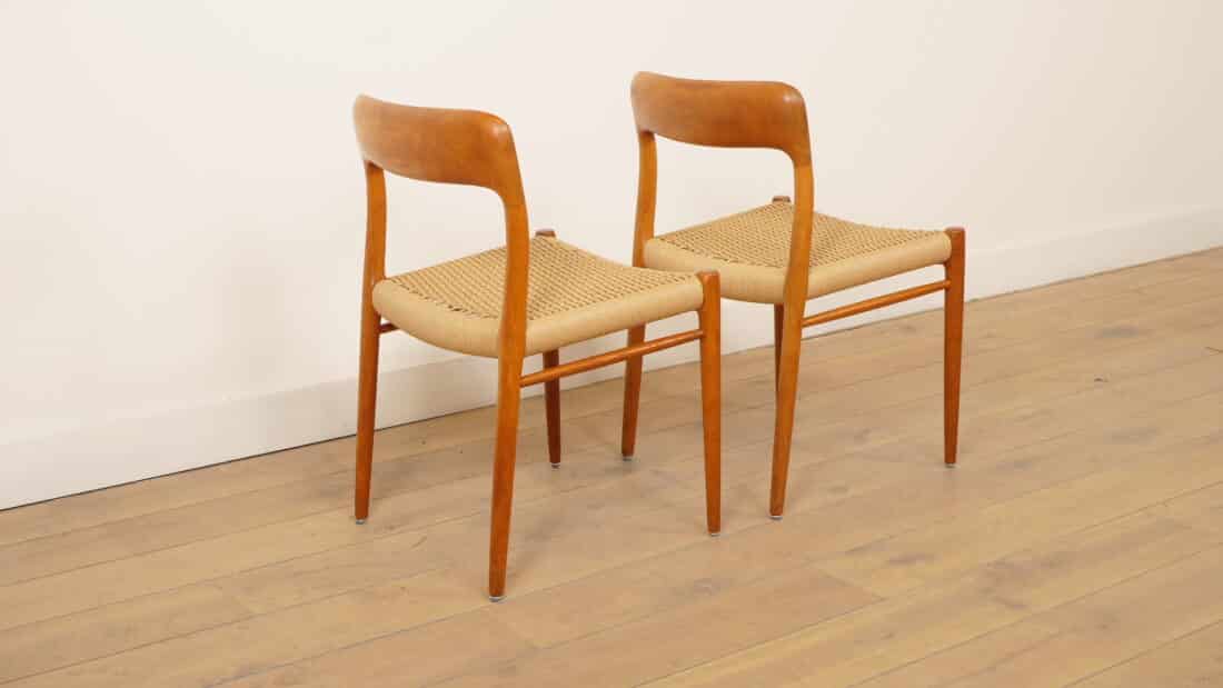 2 X Vintage Eetkamerstoelen Niels Otto Mller Model 75 Teak 2 X Vintage Eetkamerstoelen Niels Otto Mller Model 75 Teak