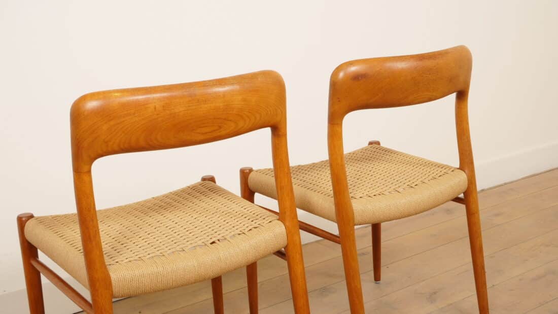 2 X Vintage Eetkamerstoelen Niels Otto Mller Model 75 Teak 2 X Vintage Eetkamerstoelen Niels Otto Mller Model 75 Teak