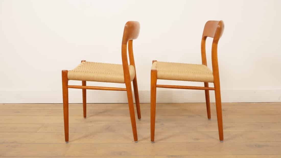 2 X Vintage Eetkamerstoelen Niels Otto Mller Model 75 Teak 2 X Vintage Eetkamerstoelen Niels Otto Mller Model 75 Teak