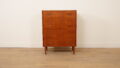 Vintage Deense ladekast | Teak | 6 lades | 101 cm
