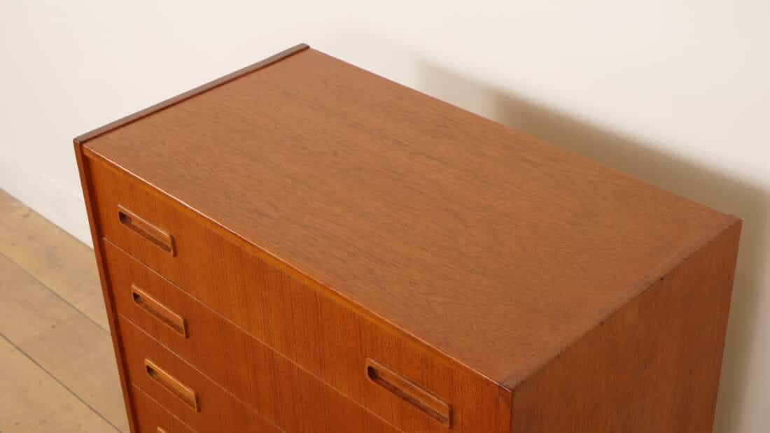 Vintage Deense Ladekast Teak 6 Lades 101 Cm Vintage Deense Ladekast Teak 6 Lades 101 Cm