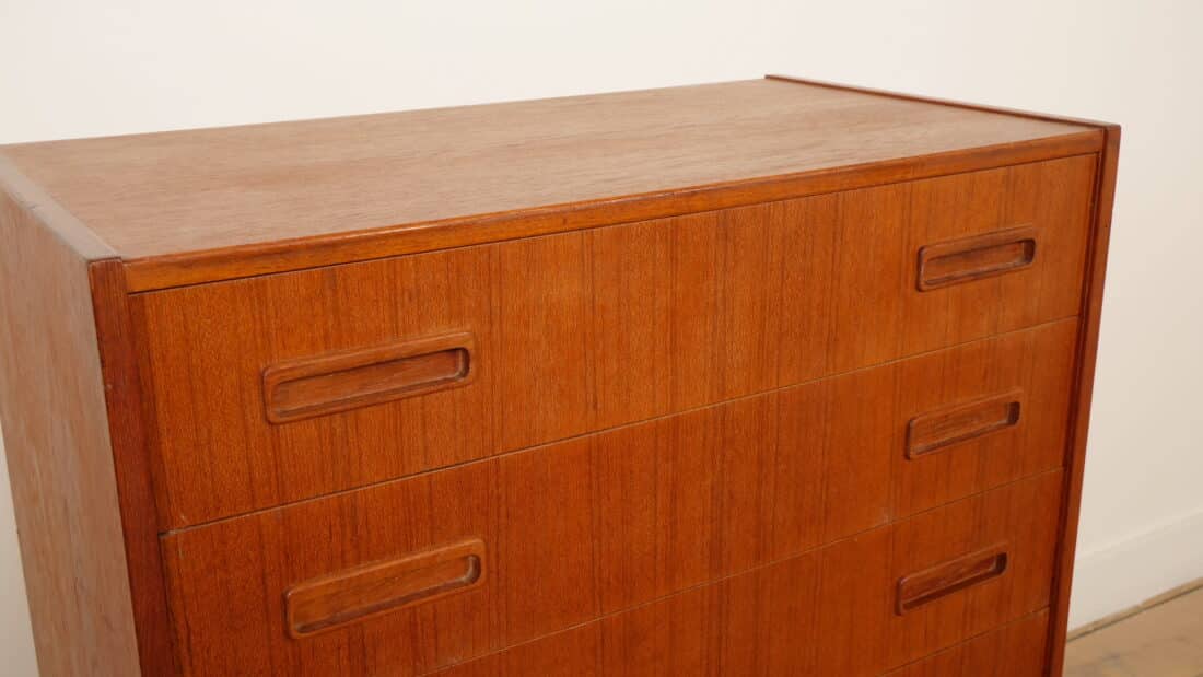 Vintage Deense Ladekast Teak 6 Lades 101 Cm Vintage Deense Ladekast Teak 6 Lades 101 Cm