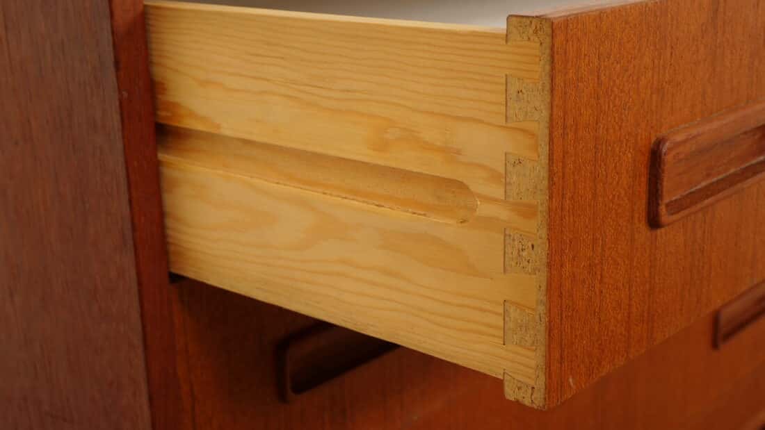 Vintage Deense Ladekast Teak 6 Lades 101 Cm Vintage Deense Ladekast Teak 6 Lades 101 Cm