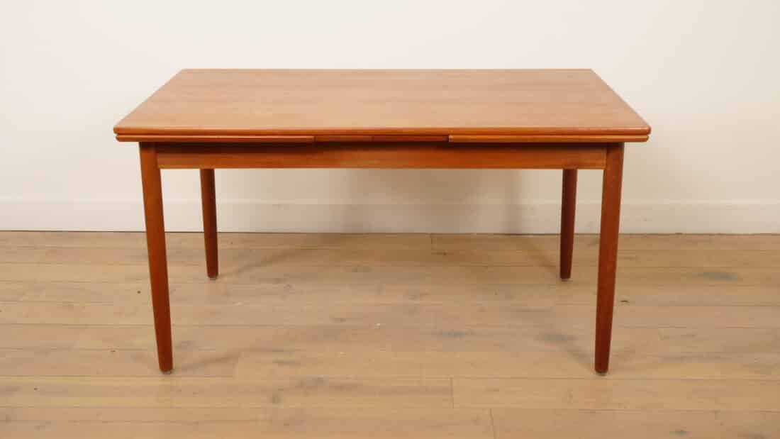 Vintage Eettafel Teak Uitschuifbaar 140 Cm