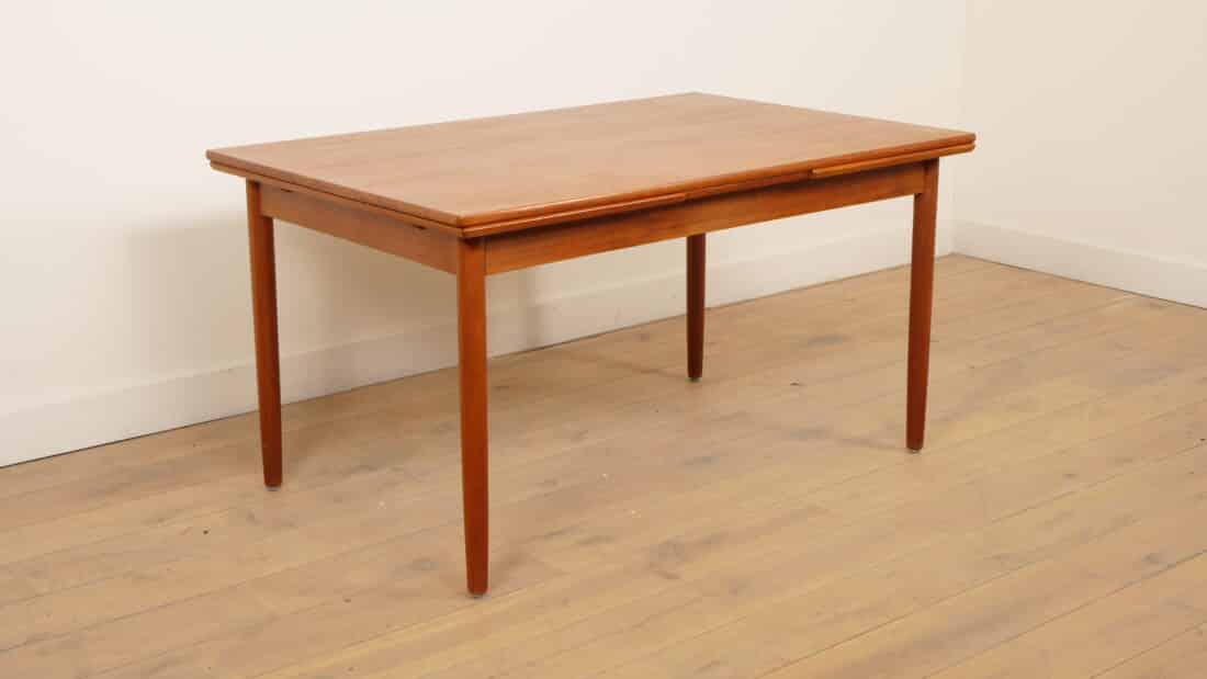Vintage Eettafel Teak Uitschuifbaar 140 Cm