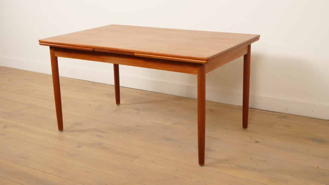Vintage Eettafel Teak Uitschuifbaar 140 Cm