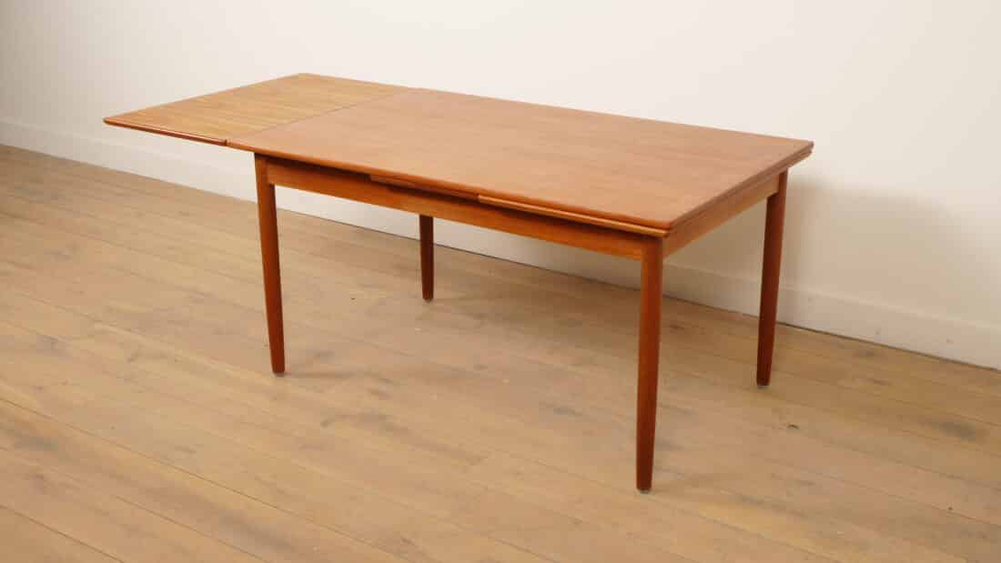 Vintage Eettafel Teak Uitschuifbaar 140 Cm