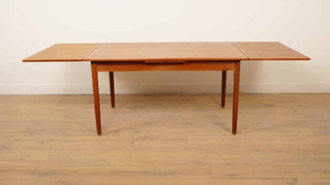 Vintage Eettafel Teak Uitschuifbaar 140 Cm