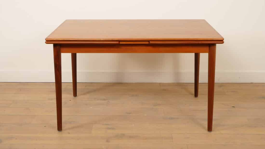 Vintage Eettafel Teak Uitschuifbaar 130 Cm
