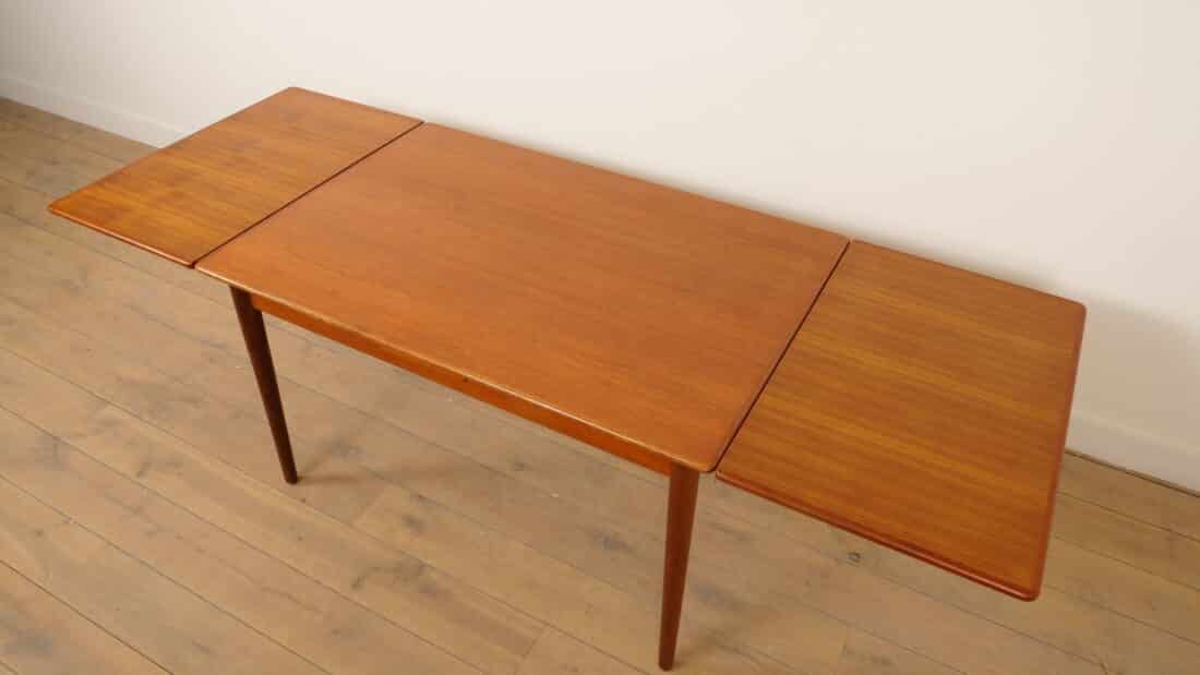 Vintage Eettafel Teak Uitschuifbaar 130 Cm