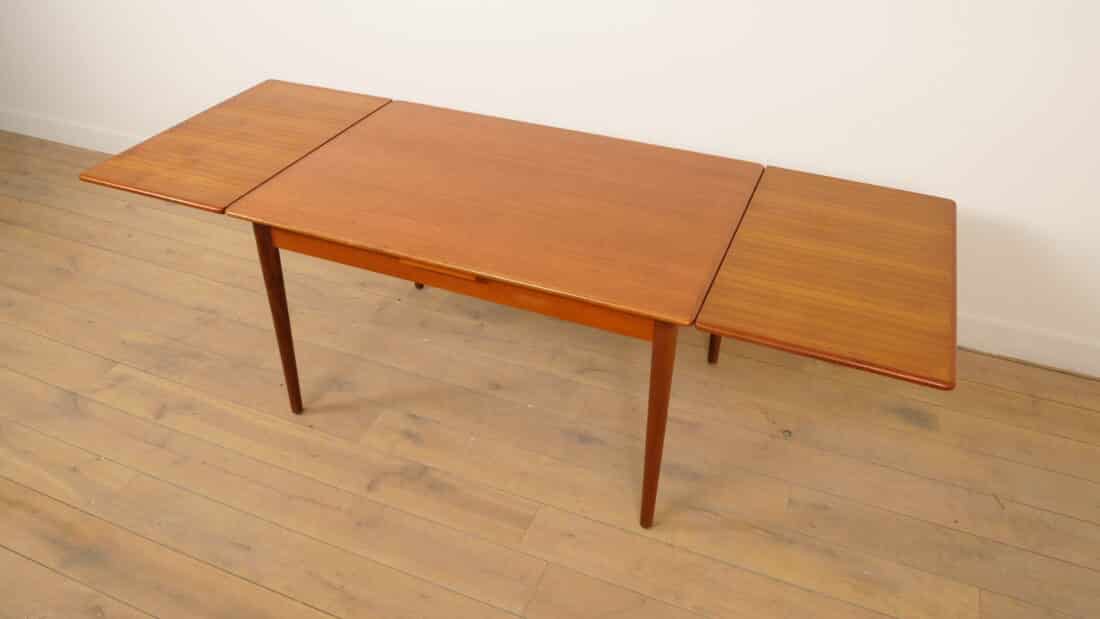 Vintage Eettafel Teak Uitschuifbaar 130 Cm
