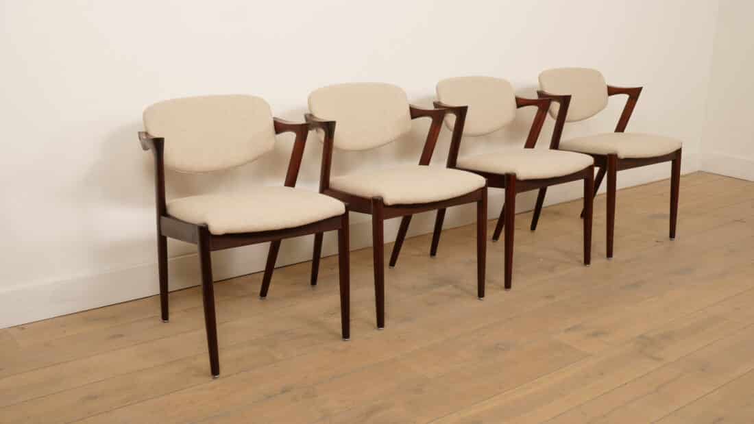 Set Van 4 Eetkamerstoelen Kai Kristiansen Z Chair 8211 Model 42 Palissander