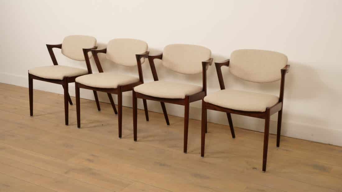 Set Van 4 Eetkamerstoelen Kai Kristiansen Z Chair 8211 Model 42 Palissander