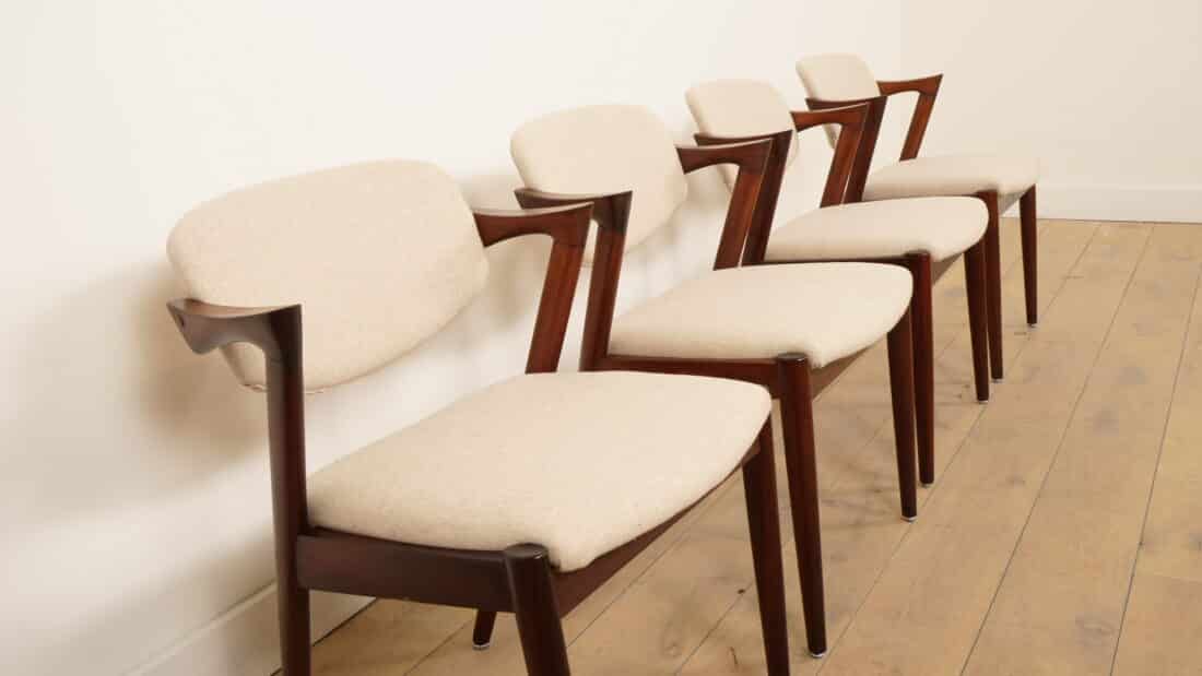 Set Van 4 Eetkamerstoelen Kai Kristiansen Z Chair 8211 Model 42 Palissander