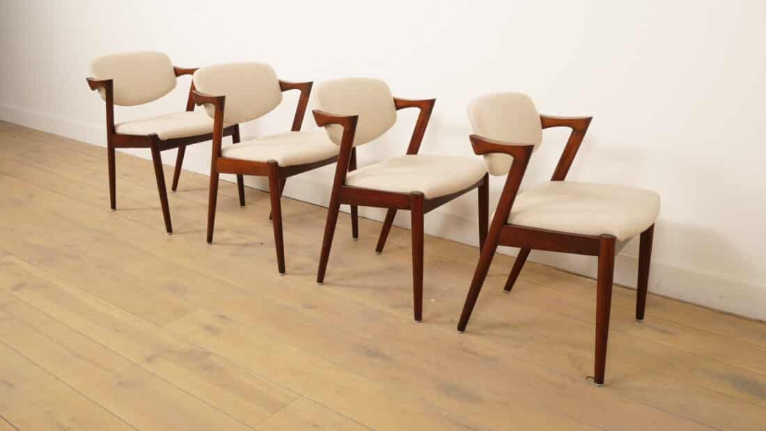 Set Van 4 Eetkamerstoelen Kai Kristiansen Z Chair 8211 Model 42 Palissander