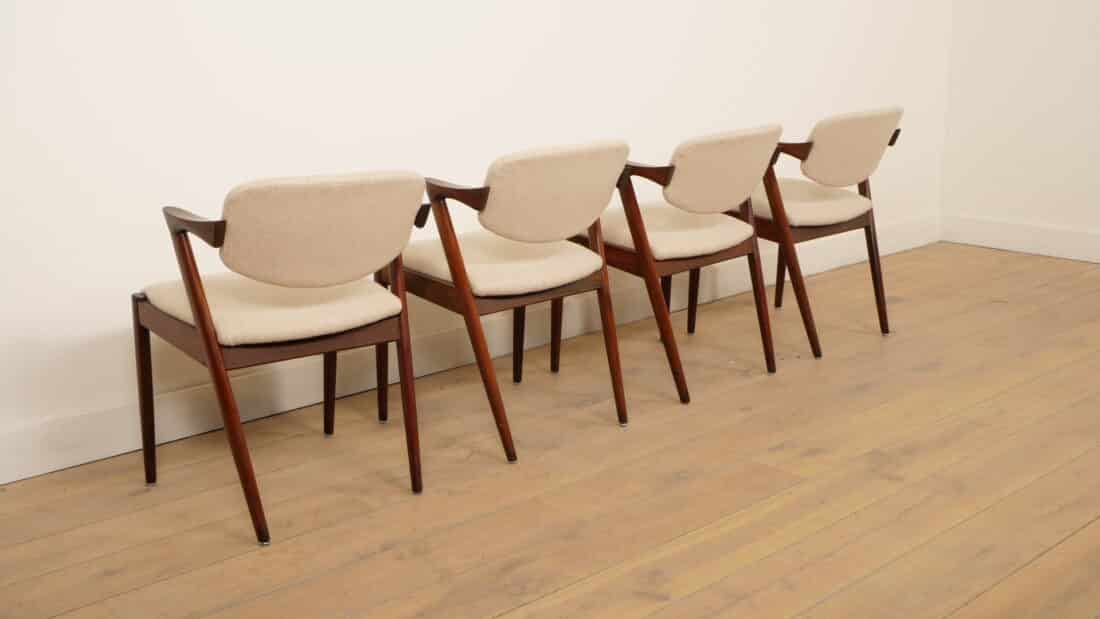 Set Van 4 Eetkamerstoelen Kai Kristiansen Z Chair 8211 Model 42 Palissander
