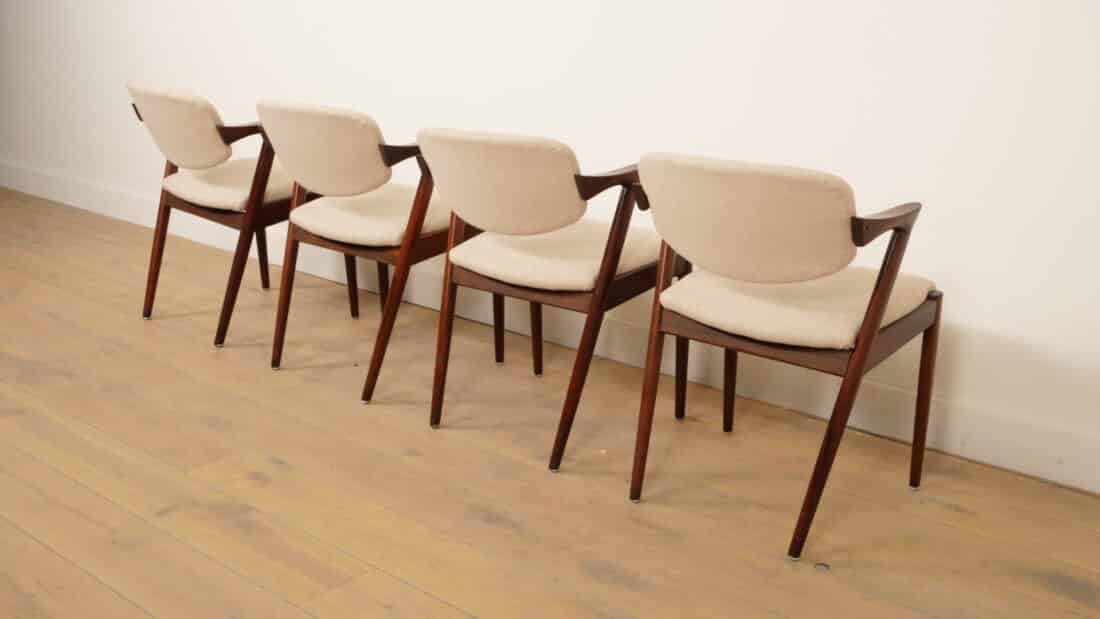Set Van 4 Eetkamerstoelen Kai Kristiansen Z Chair 8211 Model 42 Palissander