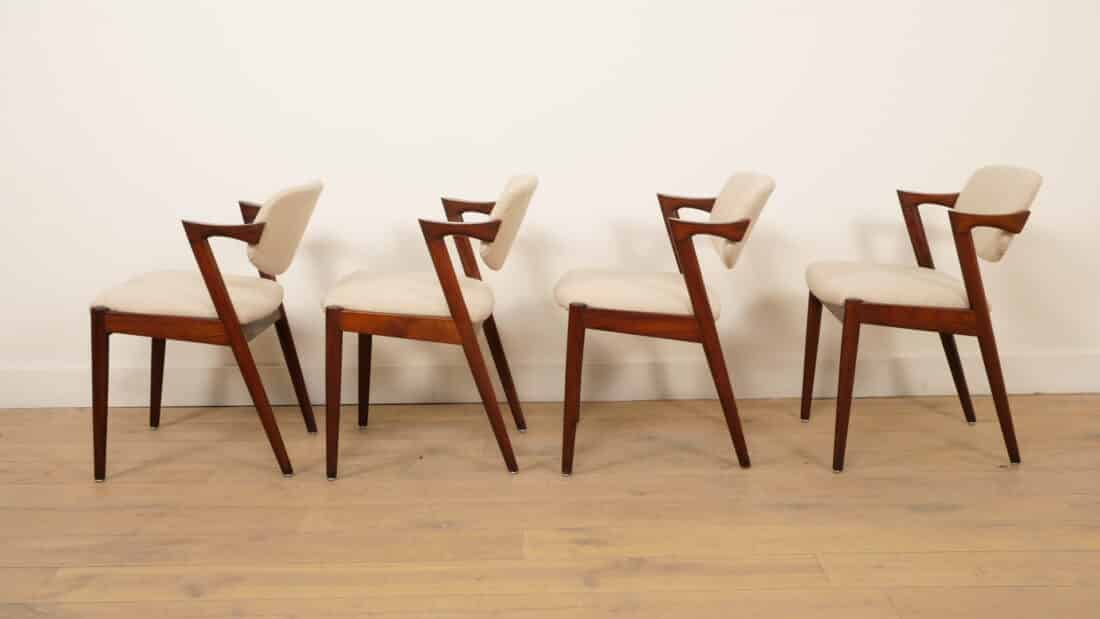 Set Van 4 Eetkamerstoelen Kai Kristiansen Z Chair 8211 Model 42 Palissander