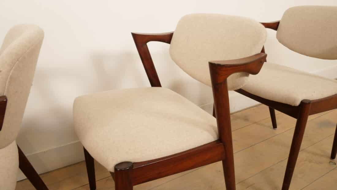 Set Van 4 Eetkamerstoelen Kai Kristiansen Z Chair 8211 Model 42 Palissander