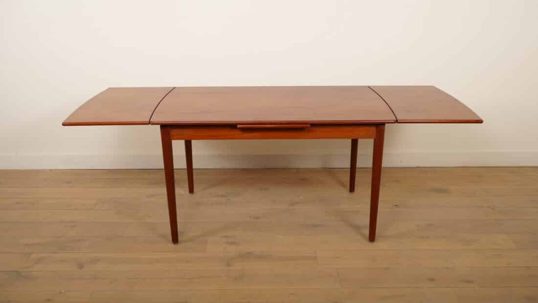 Vintage Eettafel Uitschuifbaar Teak Bootmodel Vintage Eettafel Uitschuifbaar Teak Bootmodel