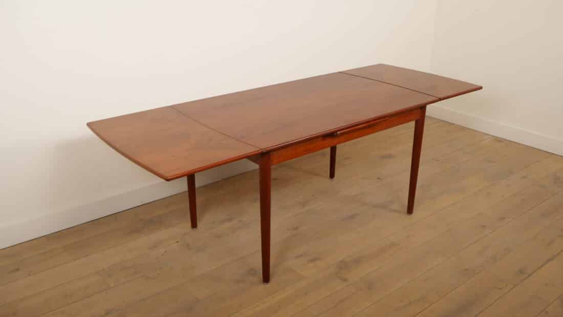 Vintage Eettafel Uitschuifbaar Teak Bootmodel Vintage Eettafel Uitschuifbaar Teak Bootmodel