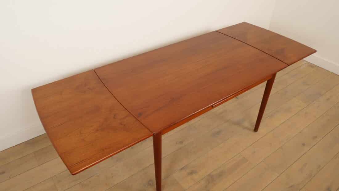 Vintage Eettafel Uitschuifbaar Teak Bootmodel Vintage Eettafel Uitschuifbaar Teak Bootmodel