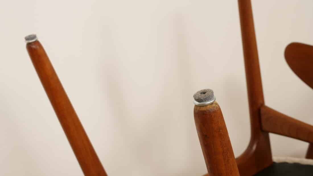 4 X Eetkamerstoel Teak Opnieuw Gestoffeerd