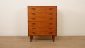 Vintage Deense ladekast | Teak | 6 lades | 109 cm