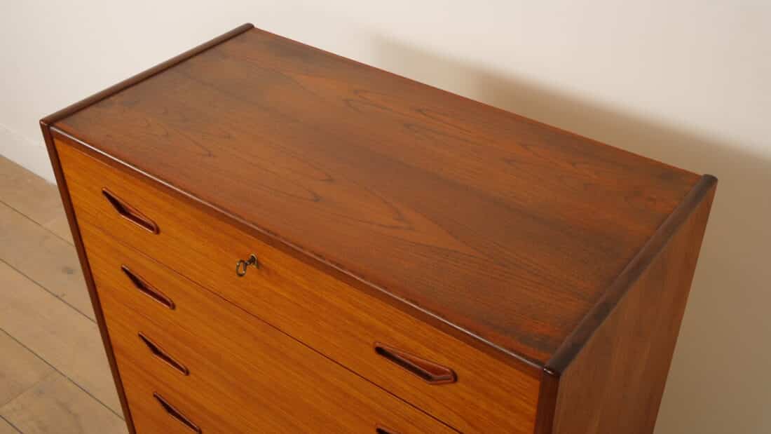 Vintage Deense Ladekast Teak 6 Lades 109 Cm Vintage Deense Ladekast Teak 6 Lades 109 Cm