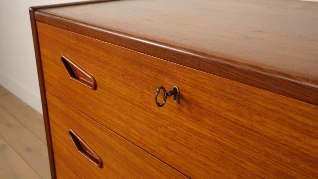 Vintage Deense Ladekast Teak 6 Lades 109 Cm Vintage Deense Ladekast Teak 6 Lades 109 Cm