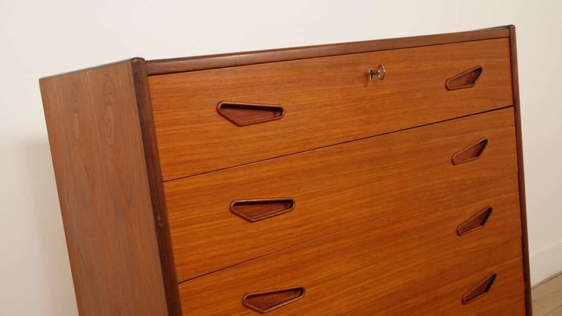 Vintage Deense Ladekast Teak 6 Lades 109 Cm Vintage Deense Ladekast Teak 6 Lades 109 Cm