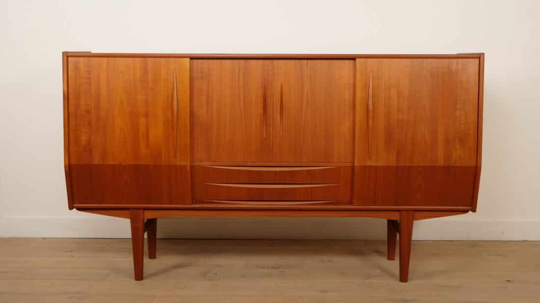 Vintage Highboard Wandkast Teak 1960s