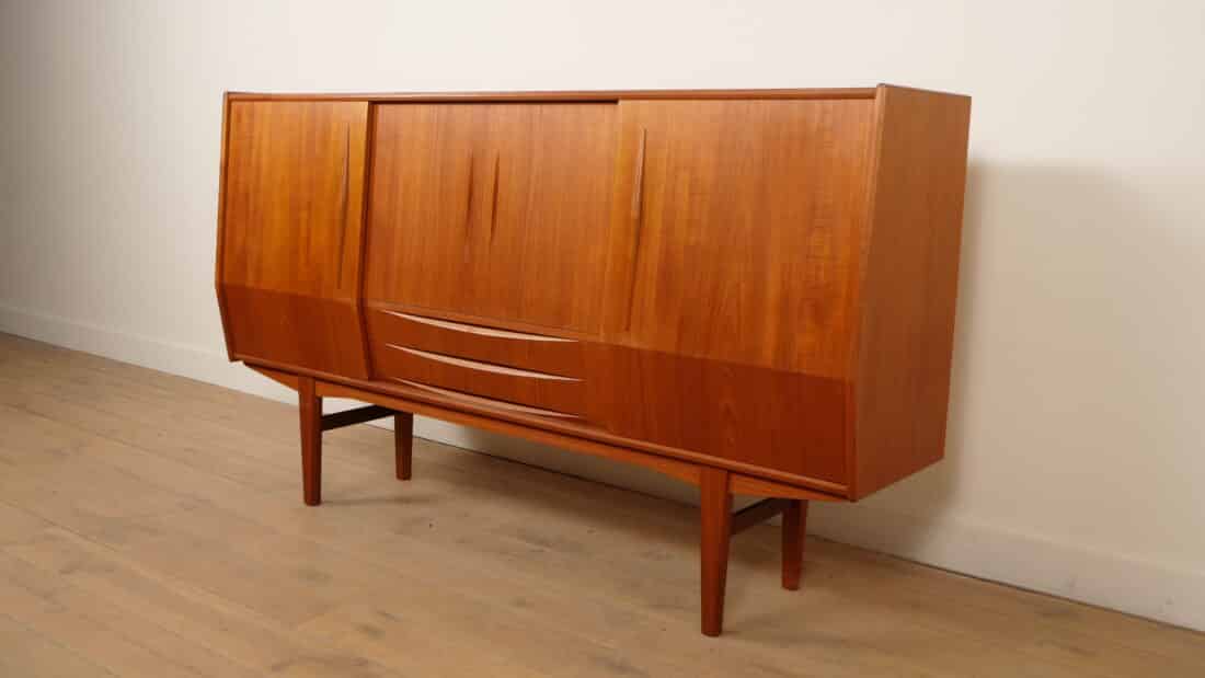 Vintage Highboard Wandkast Teak 1960s