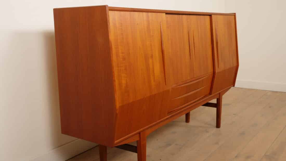 Vintage Highboard Wandkast Teak 1960s