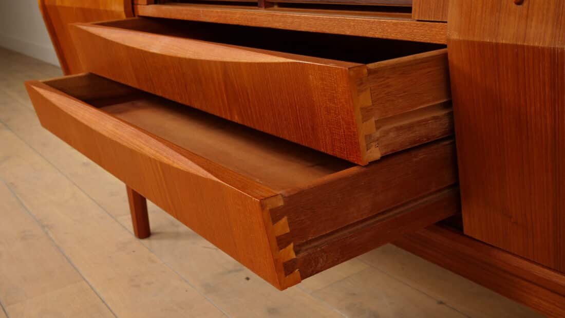 Vintage Highboard Wandkast Teak 1960s