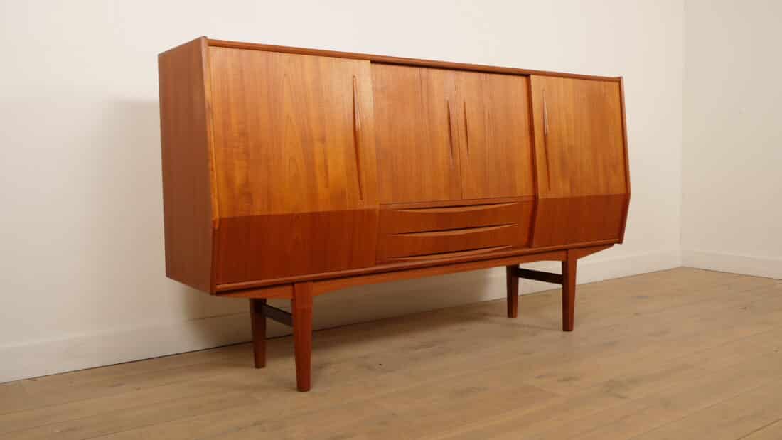 Vintage Highboard Wandkast Teak 1960s