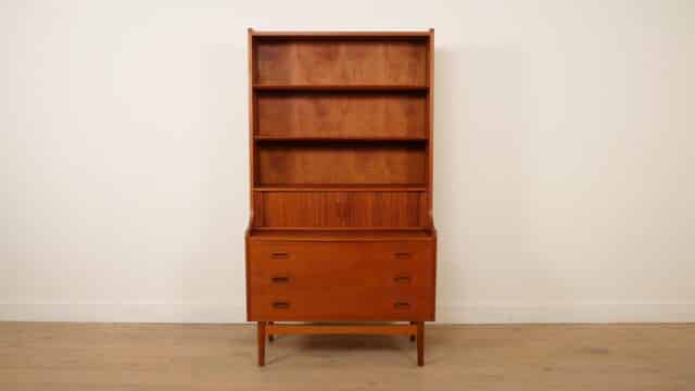 Vintage Boekenkast Secretaire Teak Johannes Sorth