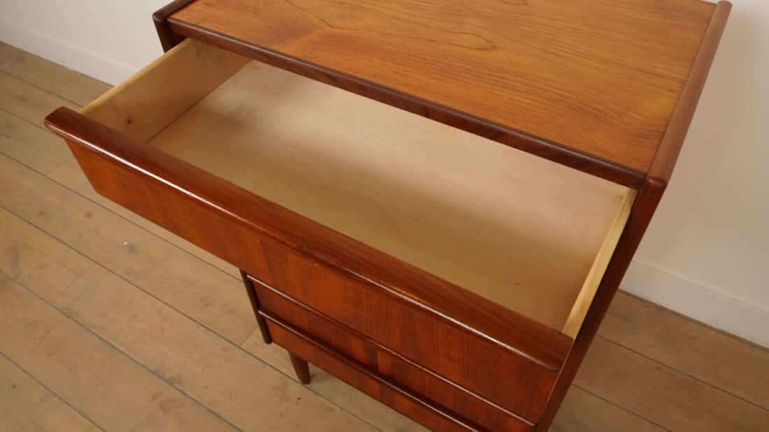 Vintage Deense Ladekast Teak 6 Lades 105 Cm Vintage Deense Ladekast Teak 6 Lades 105 Cm