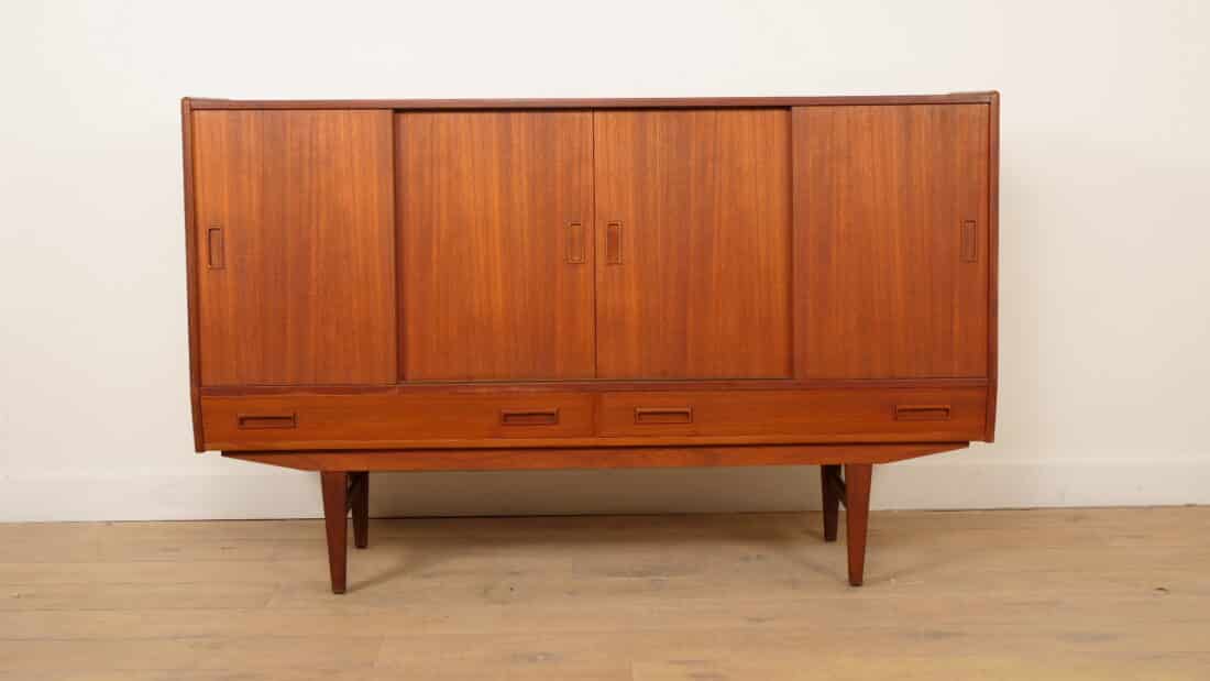 Vintage Highboard Wandkast Teak 180 Cm Vintage Highboard Wandkast Teak 180 Cm
