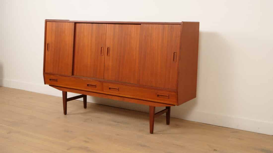 Vintage Highboard Wandkast Teak 180 Cm Vintage Highboard Wandkast Teak 180 Cm