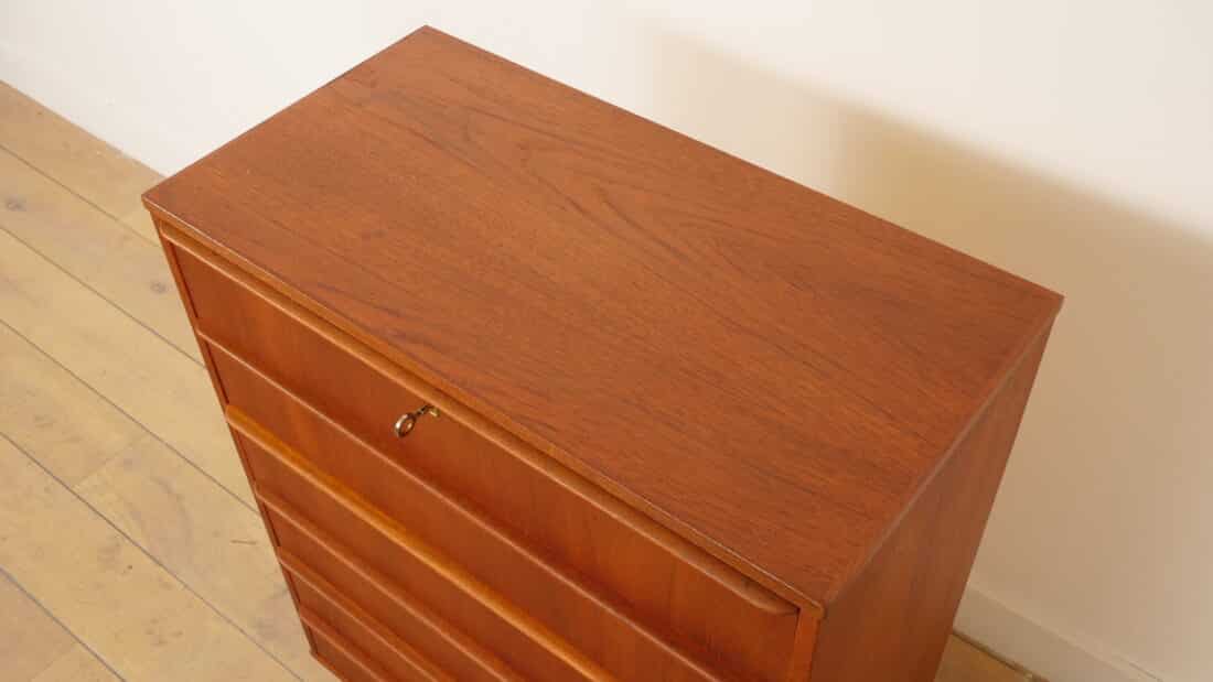 Vintage Deense Ladekast Teak 6 Lades 106 Cm Vintage Deense Ladekast Teak 6 Lades 106 Cm