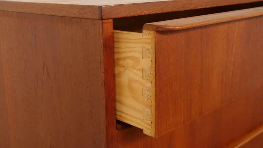 Vintage Deense Ladekast Teak 6 Lades 106 Cm Vintage Deense Ladekast Teak 6 Lades 106 Cm